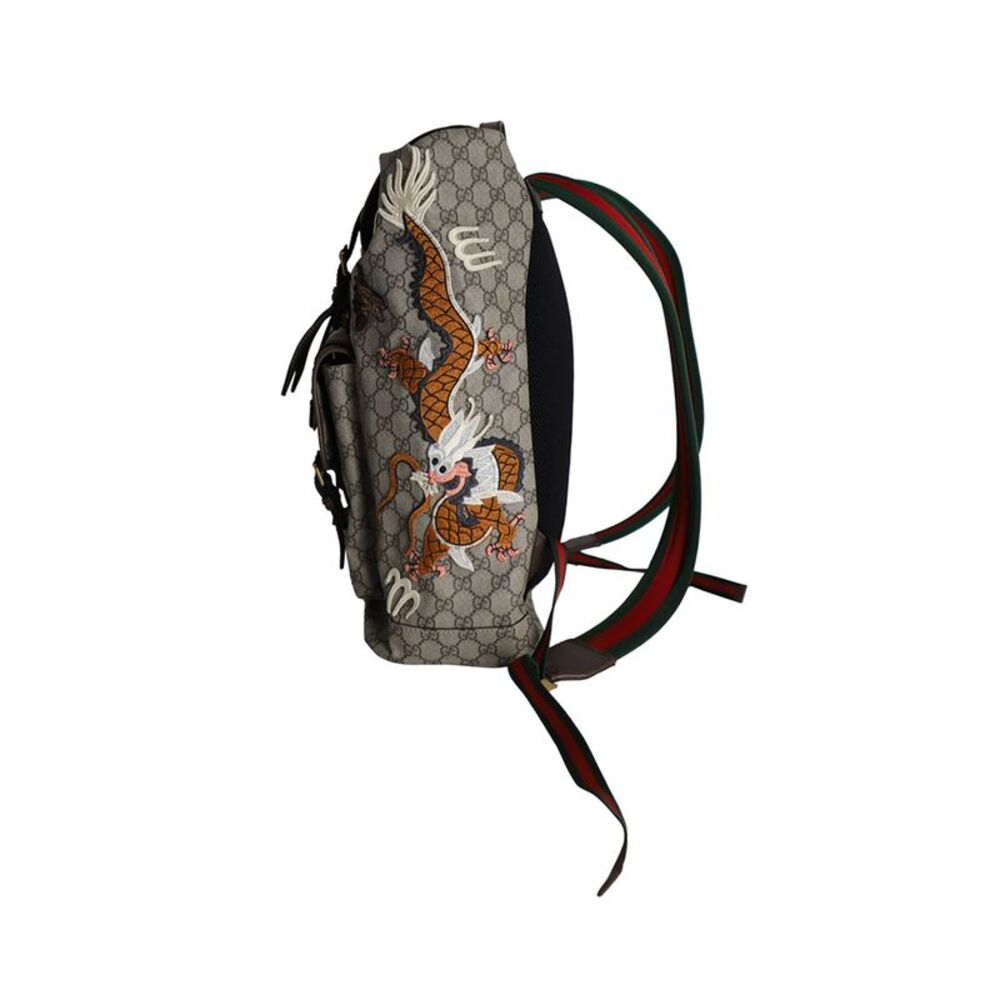 Gucci Courrier Soft GG Supreme Backpack in Brown Canvas - Picture 3 of 8